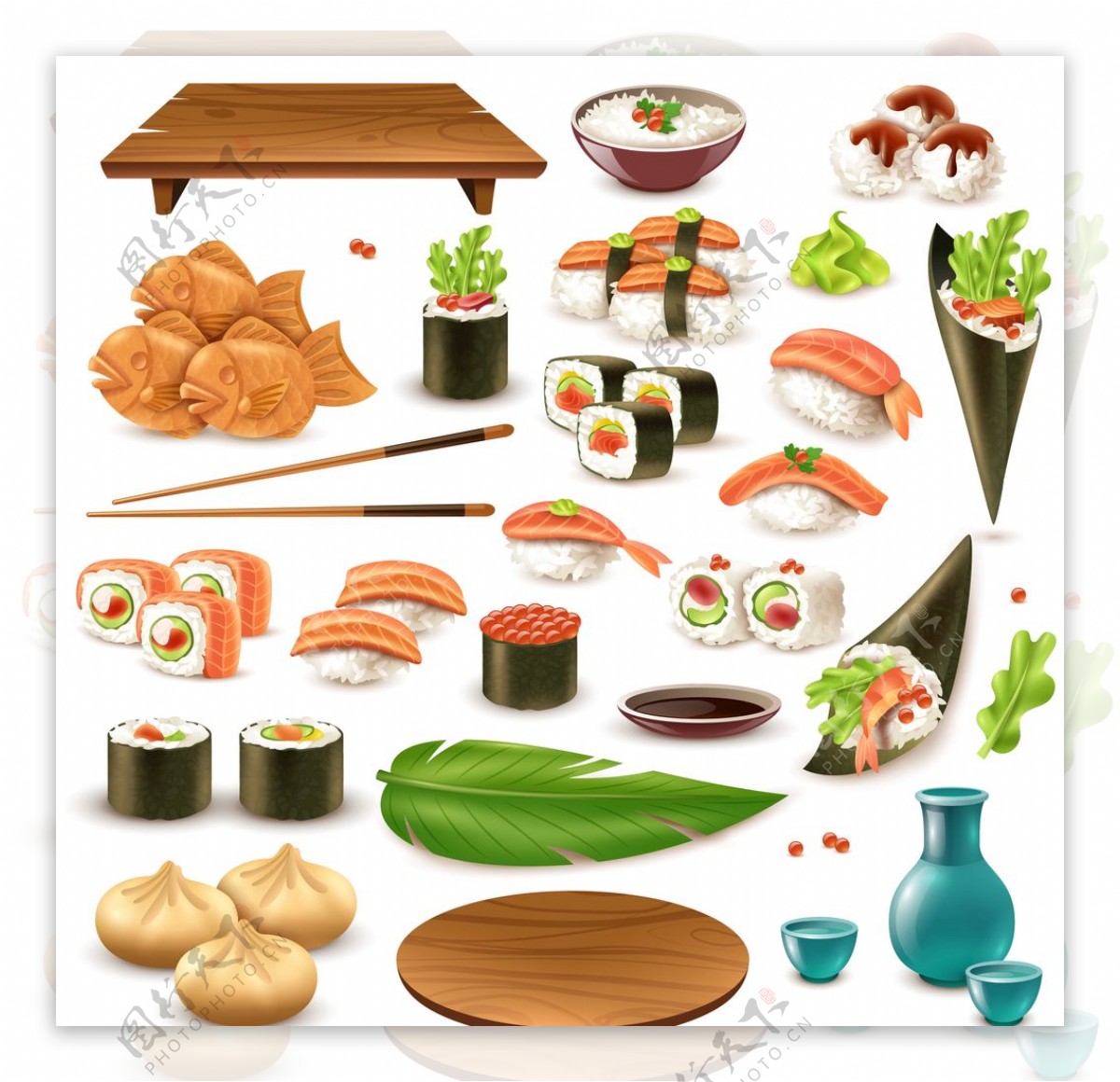 寿司蔬菜水果图片