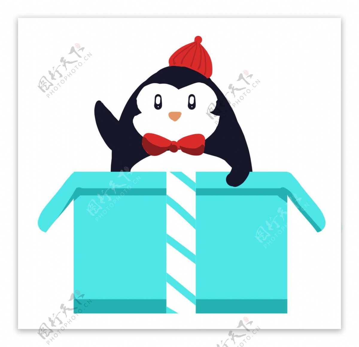 卡通企鹅插画图片素材-编号40063707-图行天下