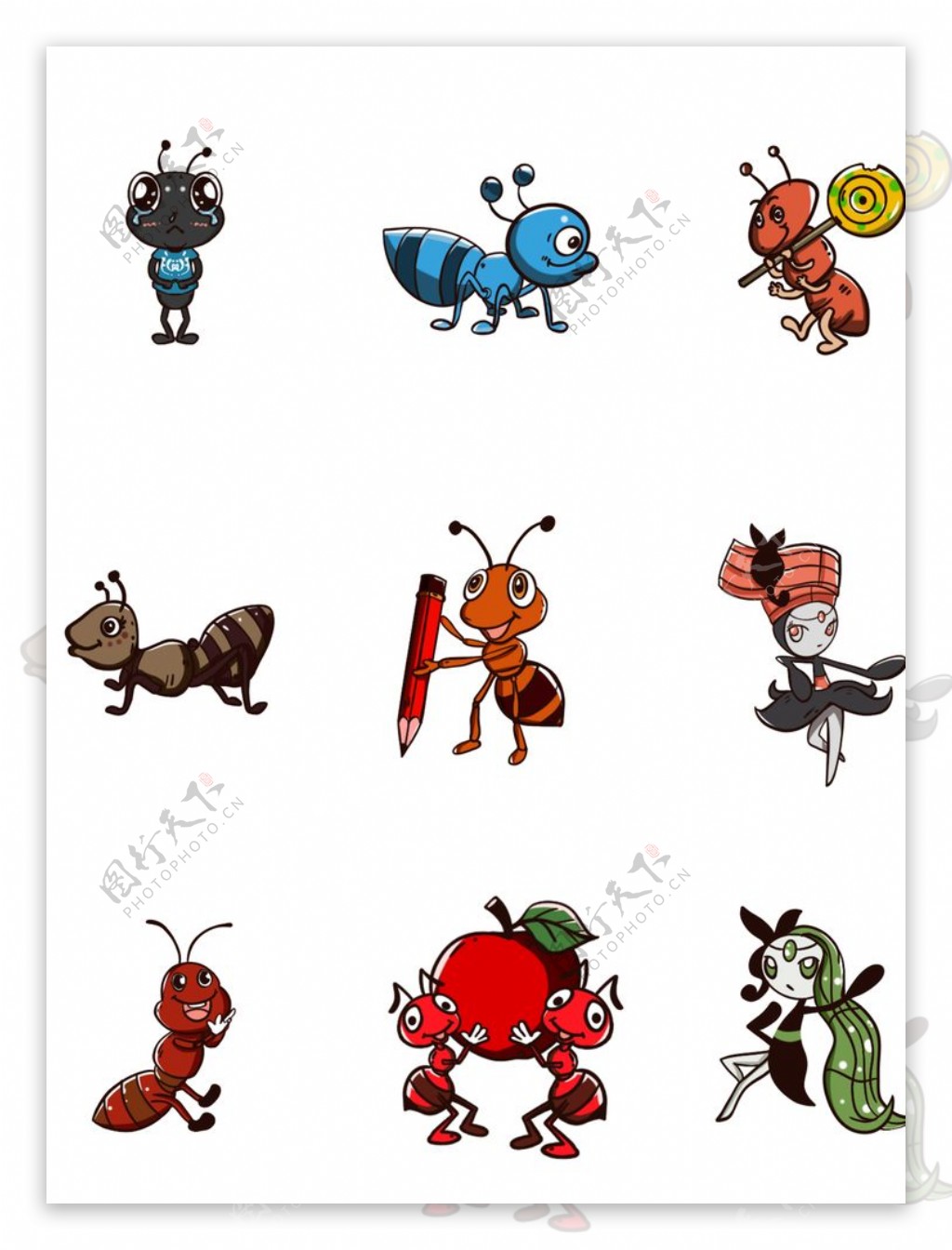 卡通蚂蚁素材图片
