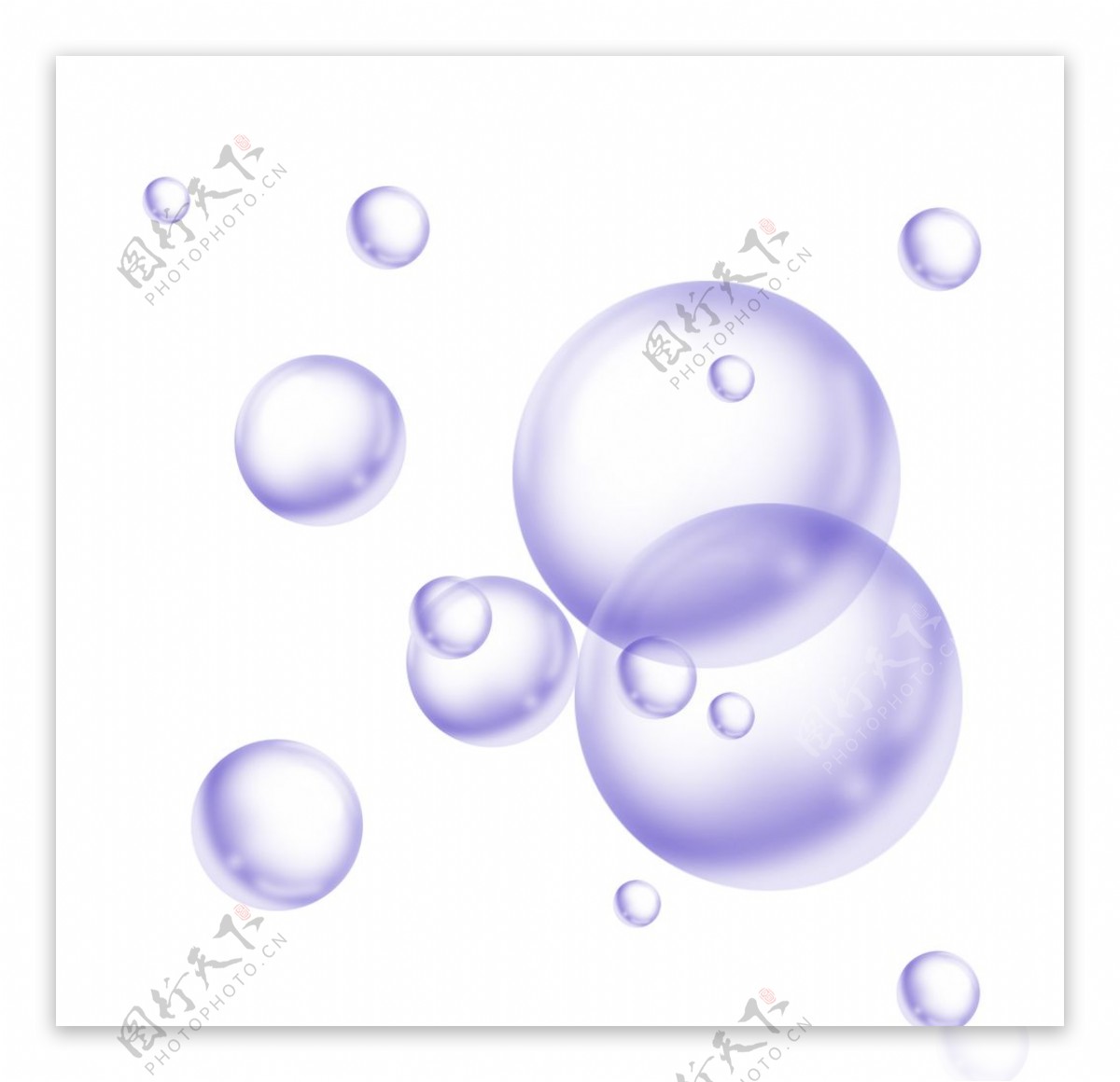 紫色气泡元素图片