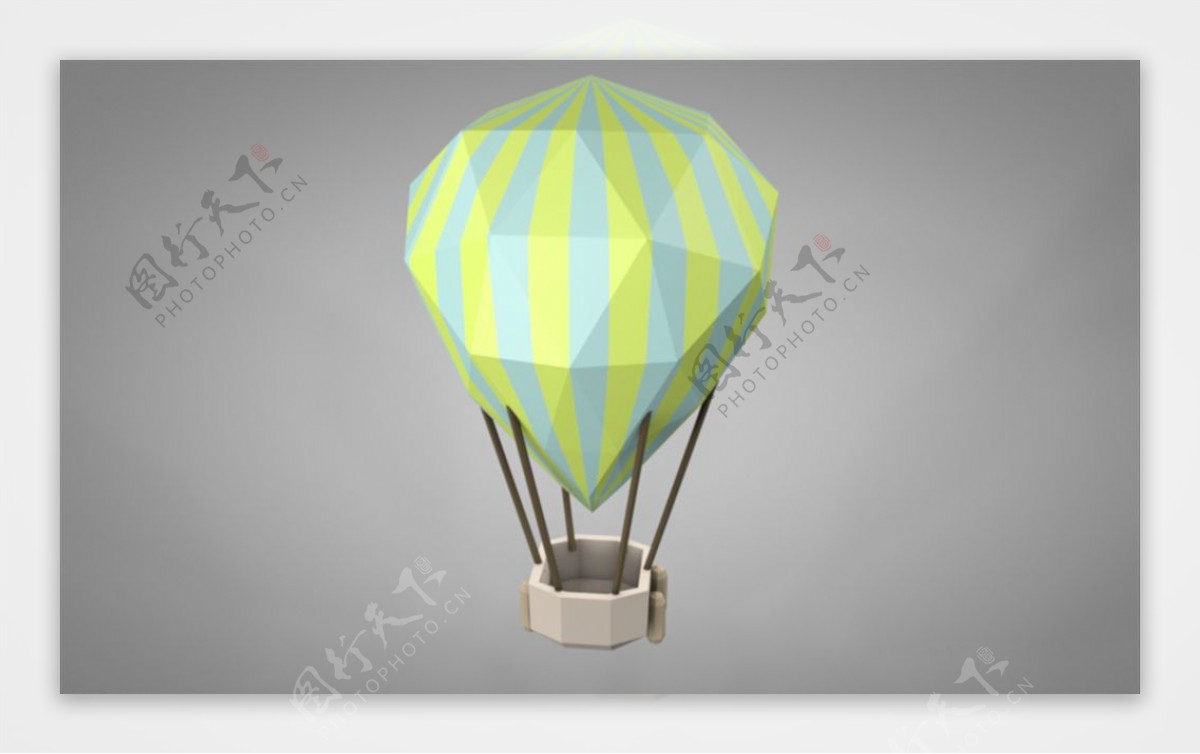 C4D模型热气球图片