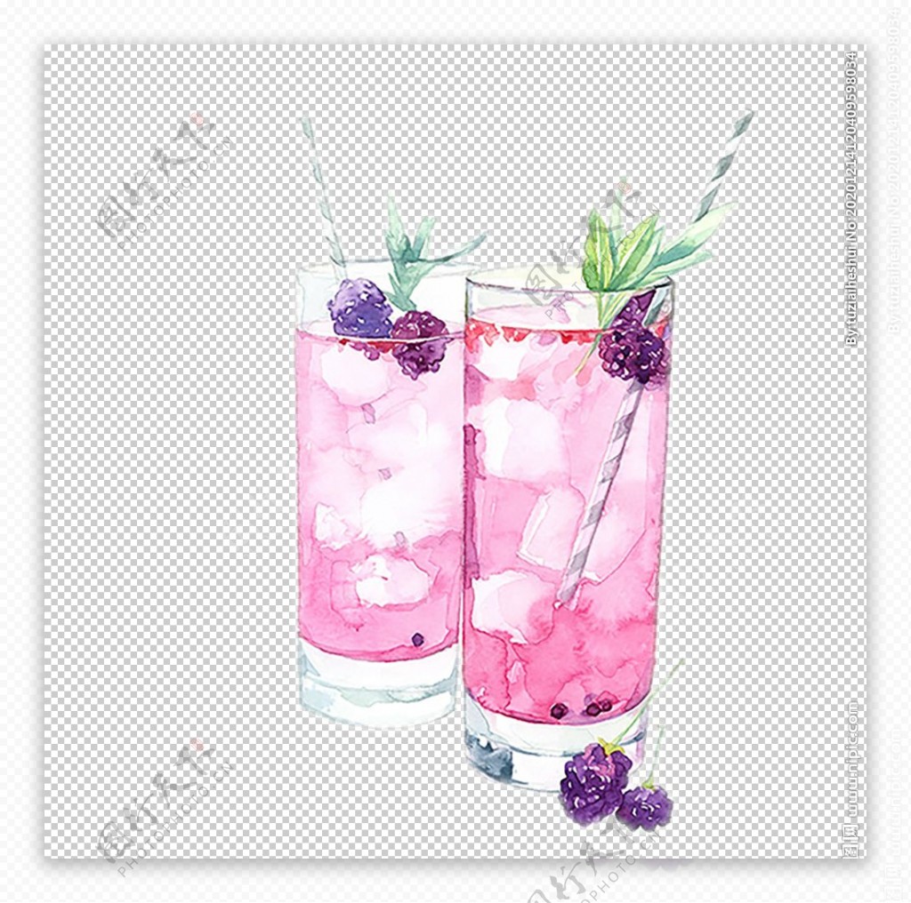 蓝莓饮品饮料夏季海报素材图片