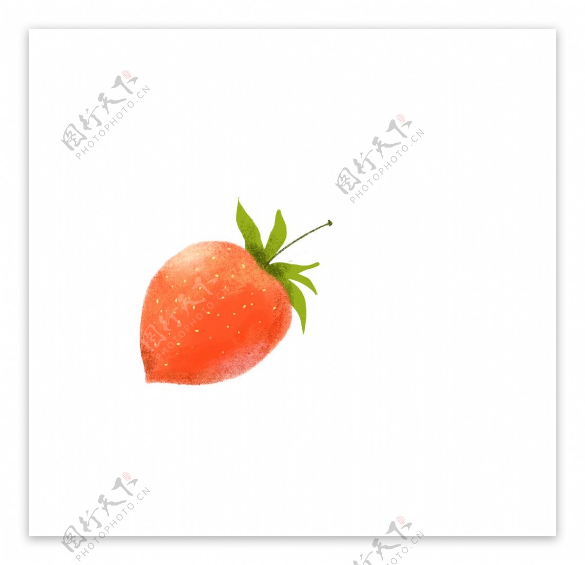 草莓手绘素材图片