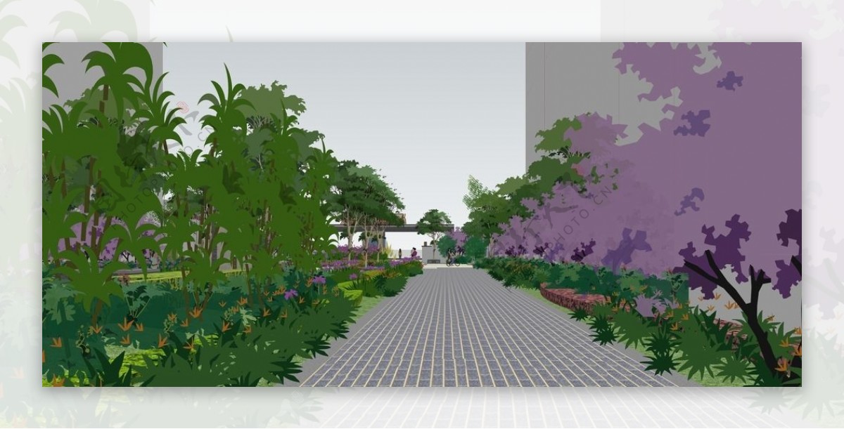 小区景观园林设计效果图图片